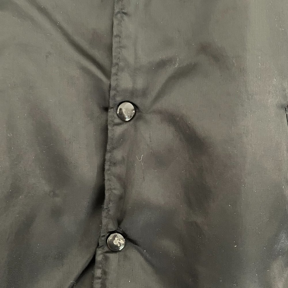 Vintage SWINGSTER CHICAGO WHITE SOX Men's M Black Satin Snap Coat Jacket USA - Picture 7 of 9